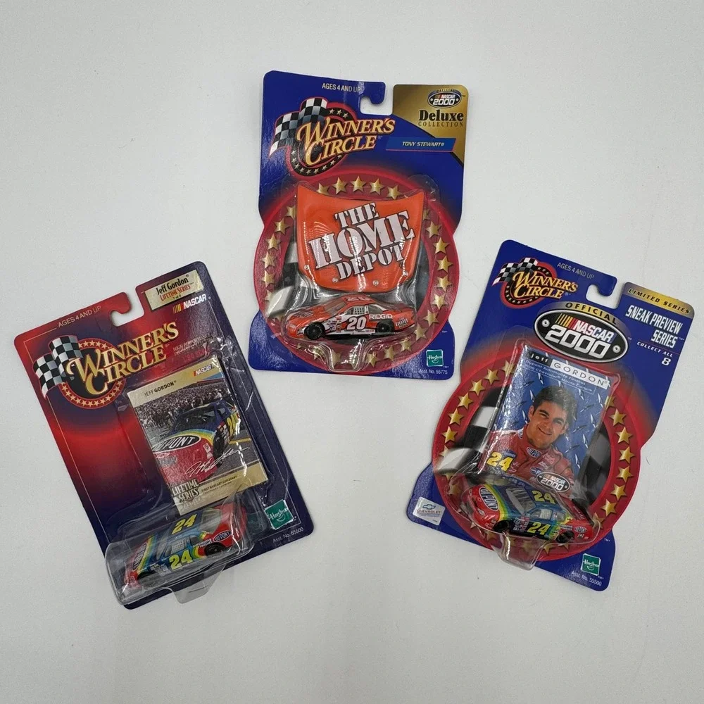 Winner's Circle NASCAR‎ Diecast Car Lot 3pc Hasbro Jeff Gordon Tony Stewart NIP